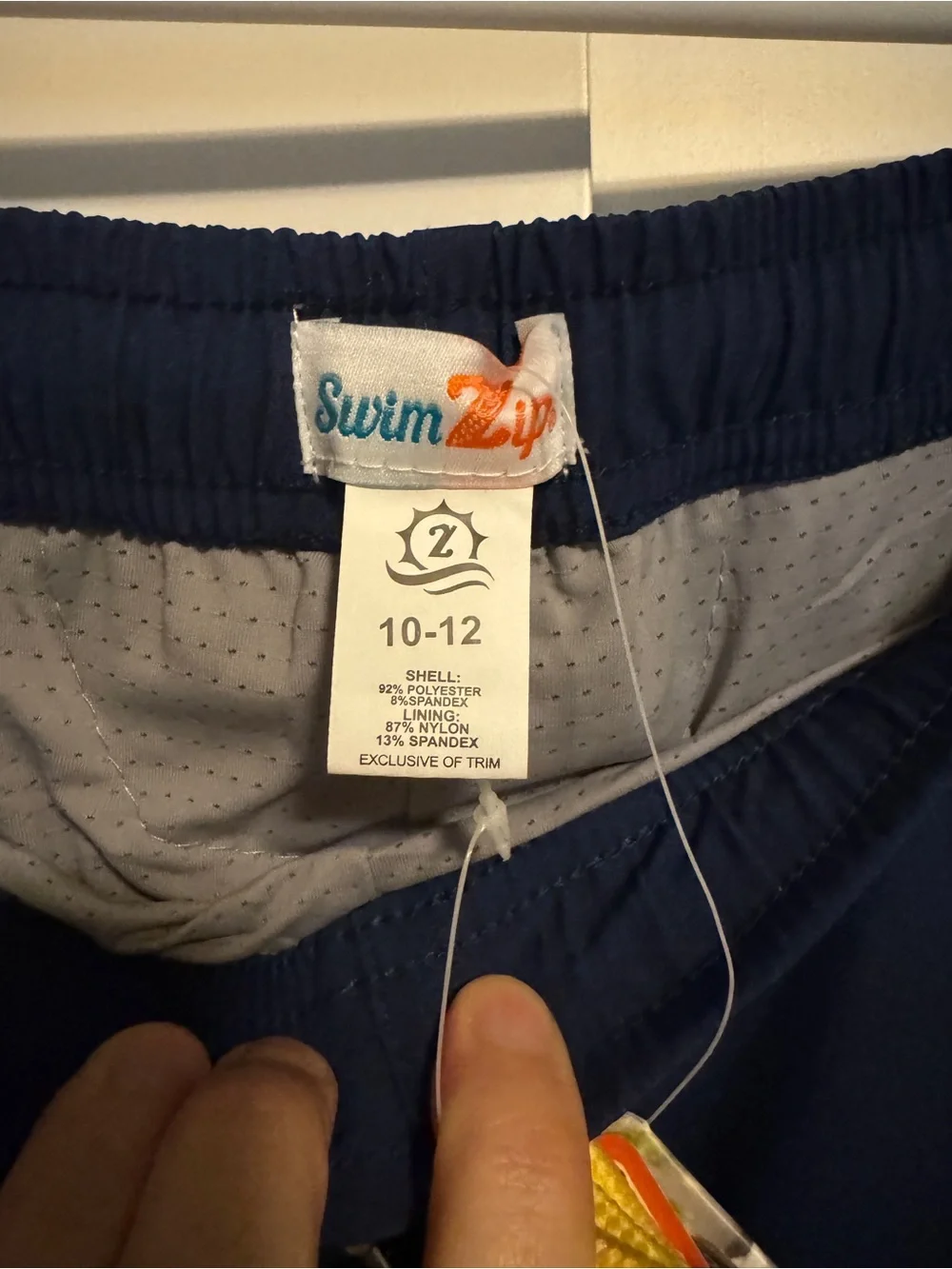 Swimzip Boy’s Colorblock Blue Stripe Swim Trunks